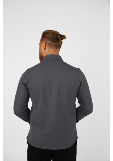 Brango 13346 Erkek Spor Gömlek Antrasit