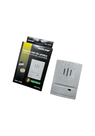 Akelsan Kanarya Kapı Zili Tek Sesli 12 Volt Ak-901