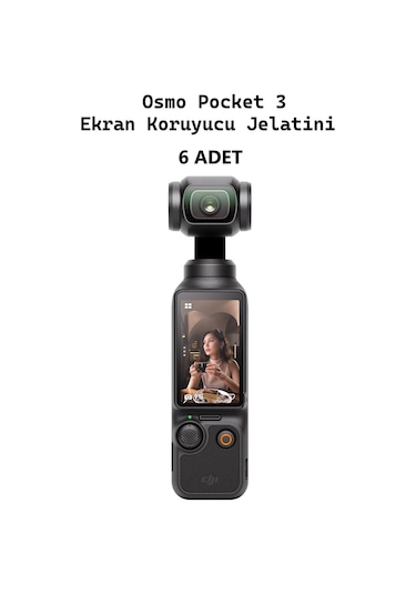 Djı Osmo Pocket 3 Uyumlu Ön 6 Adet Şeffaf Ekran Koruyucu Nano Jel