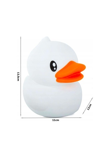 Sevimli Ördek Gece Lambası Dokunmatik Sensörlü Renkli Çocuklar Için Usb Şarjlı İthal Ürün Çok Renkli