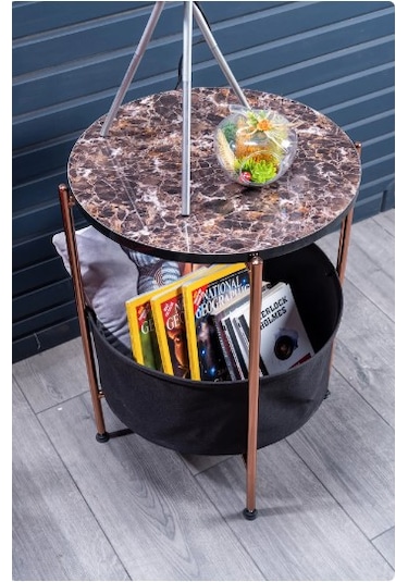 Sehpa Geniş Çantalı Premium Bronze