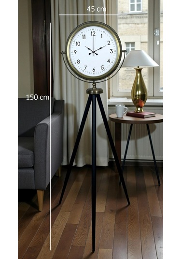 Klasik Eskitme Tripod Ayaklı Saat Çok Renkli