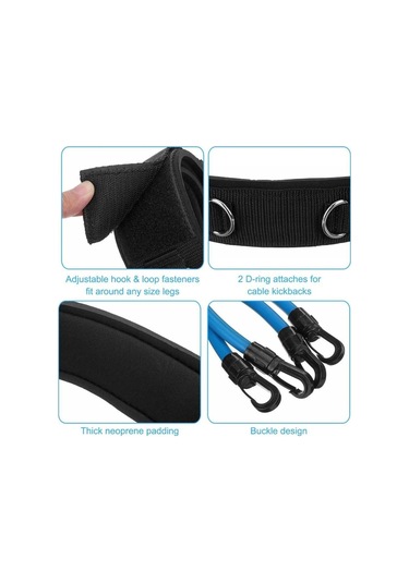 Siyah Yeni Bacak Eğitmeni Kinetik Hız Çeviklik Eğitim Bandı Elastik Squat Spor Direnç Bandı Egzersiz Futbol Basketbol Sporcular İçin Siyah