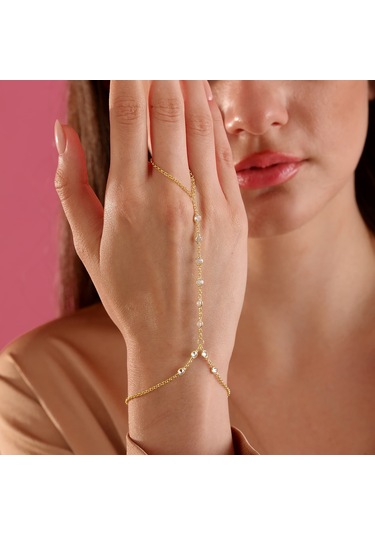 925 Ayar Gümüş Zirkon Taşlı Doç Zincirli Seyrek Şahmeran Altın