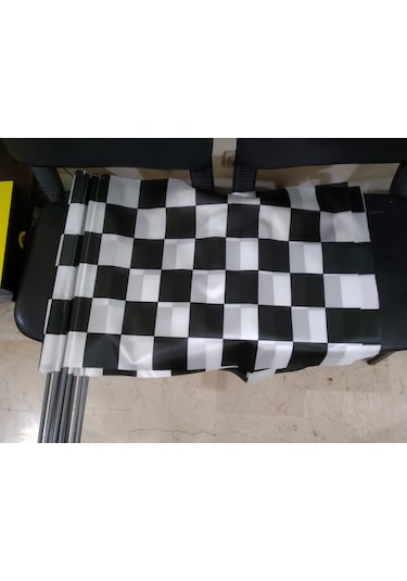 50x70 Cm Damalı Bayrak Plastik Sopalı Raşel Kumaş