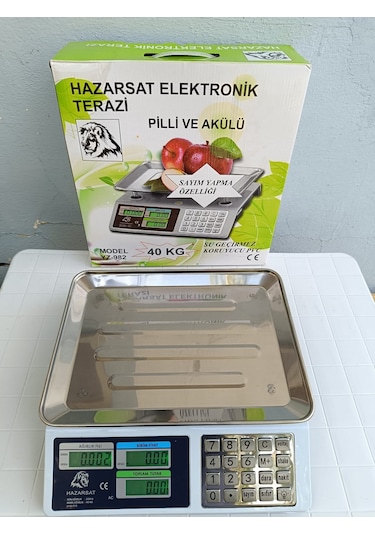 40 KG Terazi Fiyat Hesaplamalı-Şarjlı Tartı