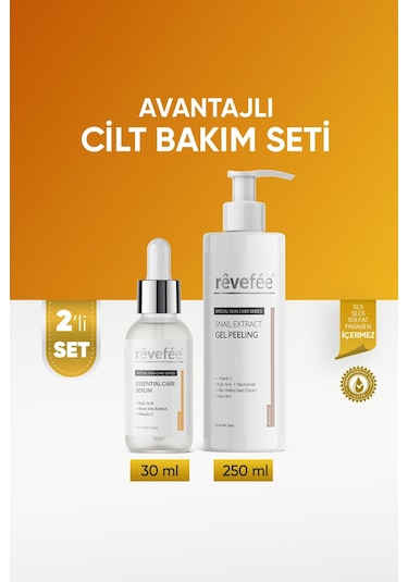Essential Care C Vitamin Serum & Salyangoz Ekstrat Jel Peeling 2'li Set