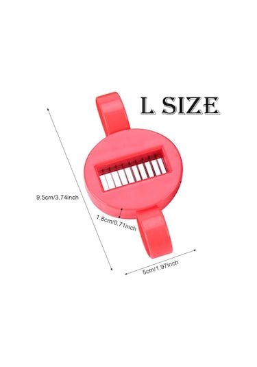Yaleker 2'li Paket Yeşil Fasulye Dilimleyici, Fransız Tarzı Uzun Fasulye Kesici, Paslanmaz Çelik Bıçaklı Mutfak Aleti Kırmızı