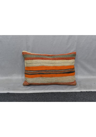 Zehra Abla Halı Yeni El Dokuma Dekoratif Kilim Kırlent Yastık Kılıfı 6677 Çok Renkli