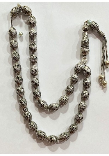 Tespih Vizyon İşlemeli Gümüş Tespih F16002094