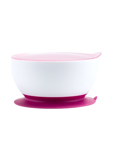 Sones Bebek Tamamlayıcı Gıda Kabı Kapaklı Bebek Beslenme Sofra Takımı Vakumlu Kase Kırmızı