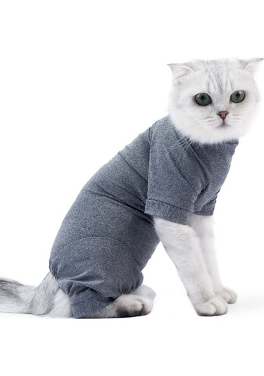 Mufunye Kediler İçin Pet Recovery Suit Dört Bacaklı Karın Yarası Ceketi A C