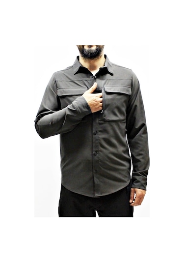 Mudwill Gri Flex Tactical Outdoor Taktik Gömlek Gri