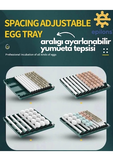Kargo Kuluçka Makinesi Epo-130my Extra Hediyeli 130 Yumutalık Yedek Motorlu İncubator Najmaddin