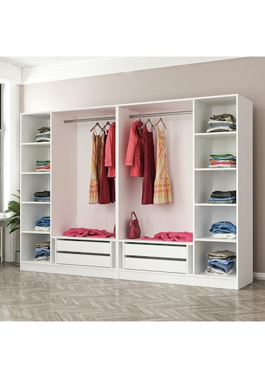 Kale 6 Kapaklı 4ç Dolap - Pera Ceviz 190cm