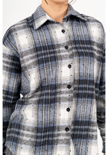 Kız Çocuk Yumuşak Dokulu Kareli Oduncu Gömlek 3172 Siyah