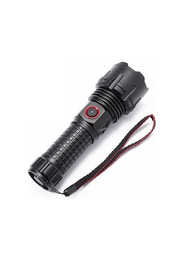 Everton Rts-s020 Xhp50 Led 1000 Lümen Yağmur Suyu Geçirmez Şarjlı El Feneri-9854 Siyah