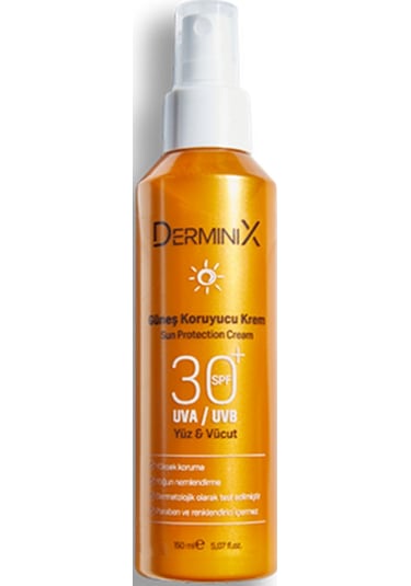 Derminix Yüksek Koruma Yüz ve Vücut Güneş Kremi SPF30+ 150 ML
