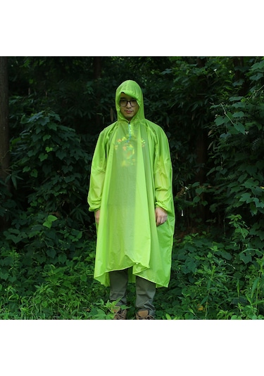 Padalink 15d Naylon Silikonlu Yağmurluk - Sırt Çantalı Outdoor Yağmurluk Yeşil Yeşil