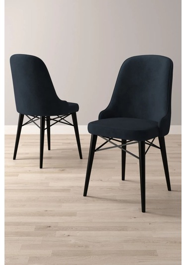 Nova Serisi, 4 Adet Antrasit Mutfak Sandalyesi, Siyah Gürgen Ayak, 1. Sınıf Babyface Kumaş