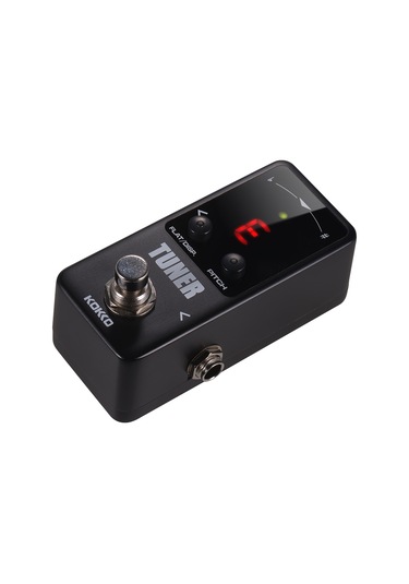 Yaozixa Küçük Boy Ahşap Gitar Pedalı Akortörü - Büyük Led Ekranlı, Yüksek Hassasiyetli, 435-445hz A4 Aralığı, Anti-skayma Lastik Tabanlı