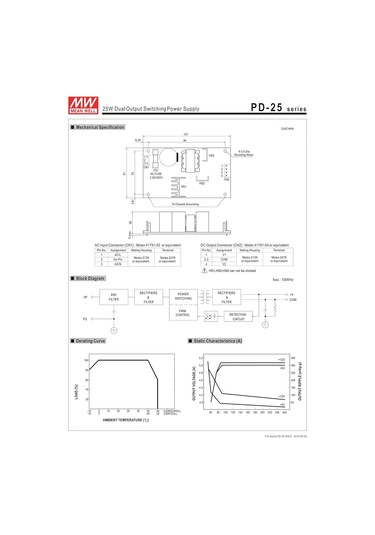 Powernex Ortalama İyi Pd -2515 15v -15v 0.8a 24.9w Çift Çıkış Anahtarlama Güç Kaynağı