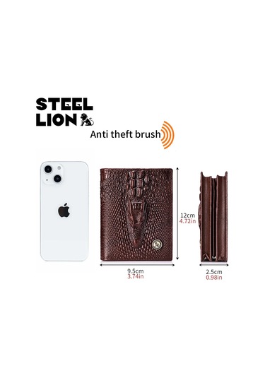 Timsah Desenli Erkek Hakiki Deri Cüzdan, Fotoğraf Albümü Yuvası İle Retro Büyük 91650-black Siyah