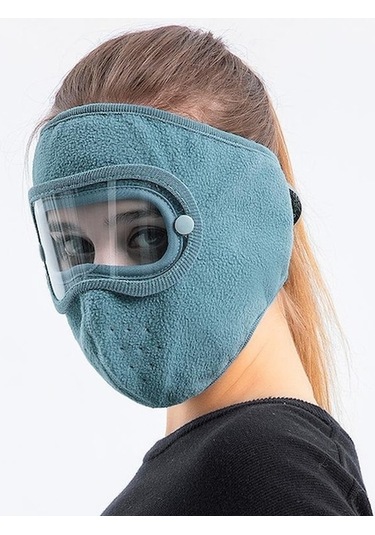 Trendooze Yeni Sıcak Sarsıntı Rüzgar Polar Mavi Maske Maske Korumalı Gözlük Geçirmez Buğu Binme El Mavi