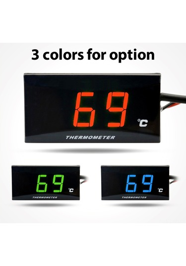 Samdoo Motosiklet Dijital Termometre Ve Higrometre - 12v Uyumlu, Çok Renkli Aydınlatma