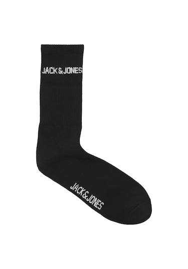 Jack & Jones Erkek Logo Detayli 3'lü Çorap Paketi - 12260083 Black