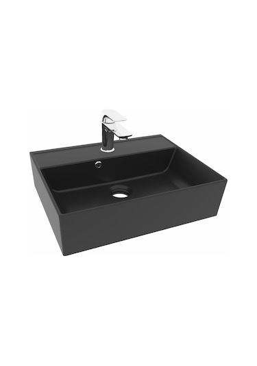 Alvit Architect Tezgah Üstü Lavabo 38 x 50 CM Mat Siyah