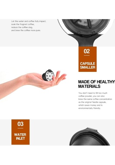 Gümüş İ Cafilas Nepc02 Yeniden Kullanılabilir Kahve Kapsülü Kahve Kapsülleri Filtresi Paslanmaz Çelik Kahve Makinesi Aks. 56600035