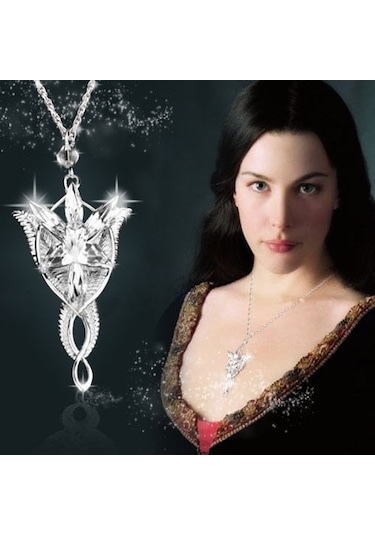 Jwl Arwen Evenstar Akşam Yıldızı Kolye Yüzüklerin Efendisi Kolyes Beyaz