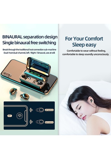 Jeemson Ipx5 Su Geçirmez Tws Bluetooth Kulaklık, Akıllı Ses Asistanı, Otomatik Eşleşme, Gürültü Azaltma, Siyah Dokunmatik Model