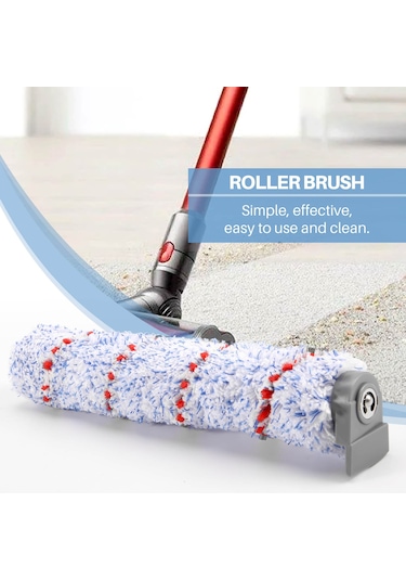 Leasetake Tineco Ifloor Islak Kuru Kablosuz Elektrikli Süpürge İçin Yedek Fırça Rulosu, 2 Paket Rulo Fırça + 2 Ön Filtre Köpüğü