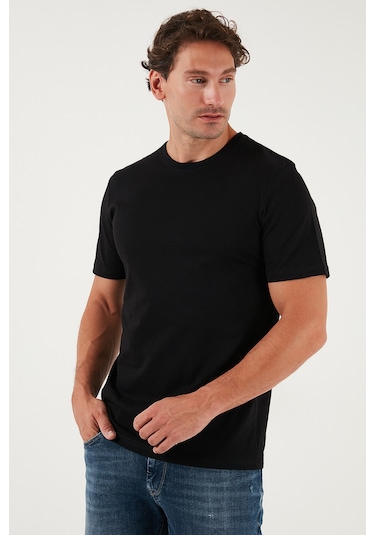 Buratti Pamuklu Regular Fit Bisiklet Yaka Erkek T Shirt 59020204 Siyah