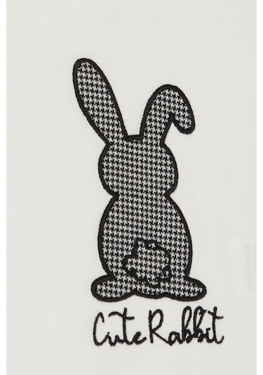 Breeze Kız Çocuk Etekli Takım Şirin Tavşancık Baskılı 3-8 Yaş, Ekru-ekru Ekru