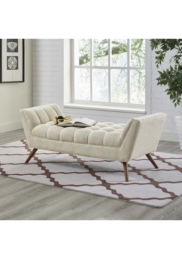 Anka Puf Bench Bank KREM