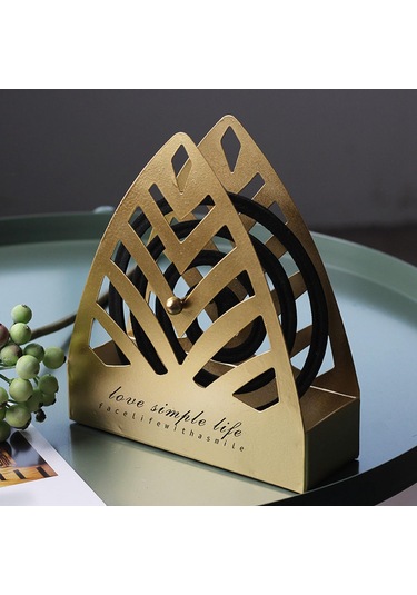 Dolıty Retro Metal Brülör Çerçeve Rafı Açık Patios Altın Altın