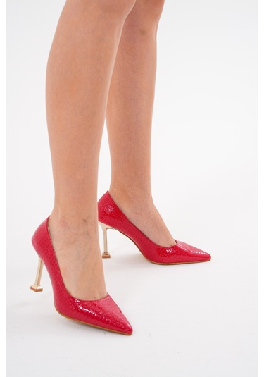 Kadın Topuklu Stiletto Ayakkabı Kırmızı