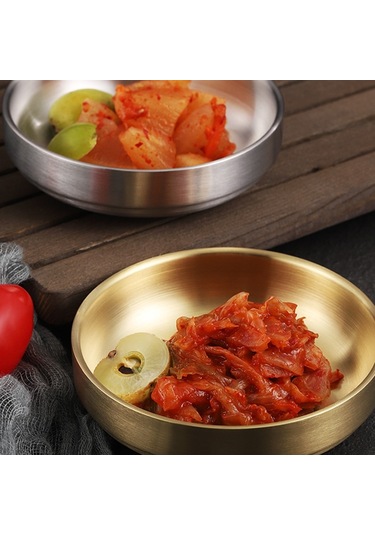 Sones 304 Paslanmaz Çelik Sos Kabı Mutfak Izgara Baharat Kabı Çatal Bıçak Takımı, Model: 13cm Altın