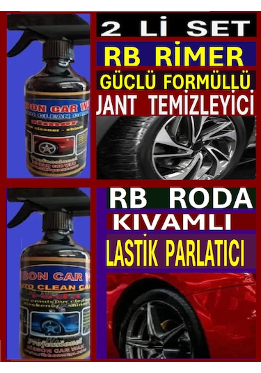 Lastik Parlatıcı 500 Ml + Jant Temizleyici 500 Ml 2 Li Set