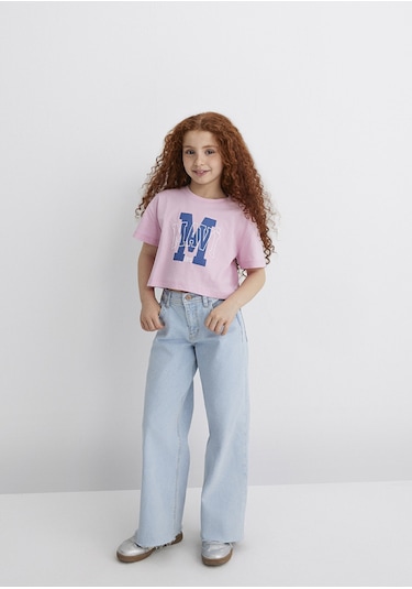 Mavi - M Logo Baskılı Pembe Tişört 7610276-86953 Pembe