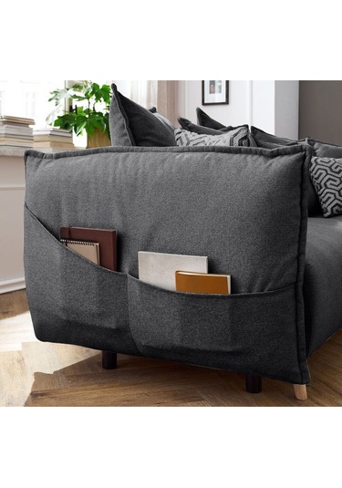 Puffy Sandıklı Köşe Koltuk Antrasit Sağ Köşe Antrasit