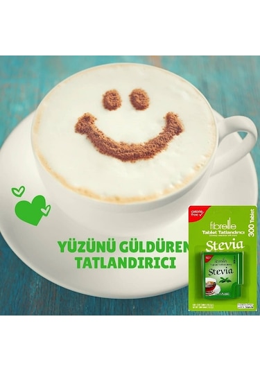 Fibrelle Stevialı Tablet Tatlandırıcı 300'lük Kutu 3 Adet