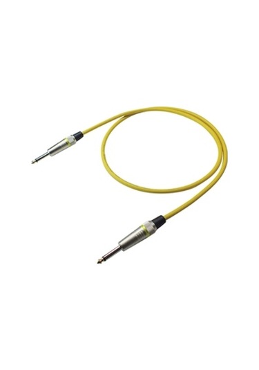 Estello E1001B 1 Mt Sarı 6.3Mm+6.3Mm Gitar Ara Jak Kablo
