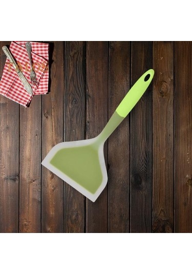 Siyah Mutfak Spatula Kullanışlı Silikon Spatula Isıya Dayanıklı Yapışmaz Pişirme Spatula Asılı Delikli Ev Tedarik