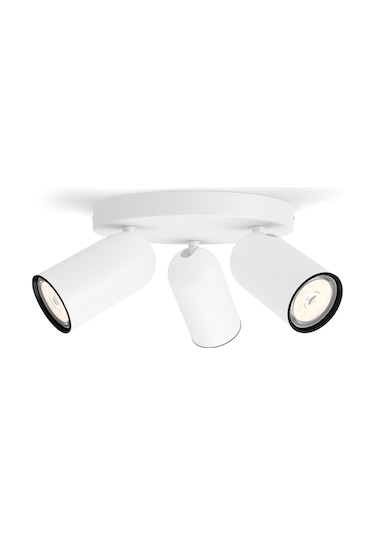 Philips myLiving Pongee Tavan/Duvar 3'lü Beyaz Spot Lamba GU10 Duy (Ampul birlikte verilmez)