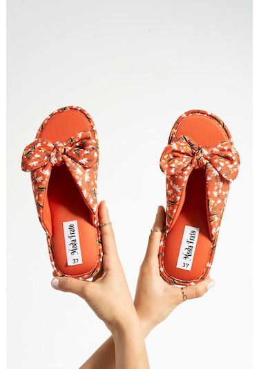Modafrato Frezya Kadın Terlik Dış Mekan Ve Ev Terliği Havuz Plaj Terliği Turuncu
