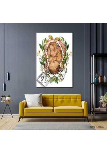 Doğum Kanalındaki Bebek Kadın Doğum Kanvas Tablo 50 X 75 Cm